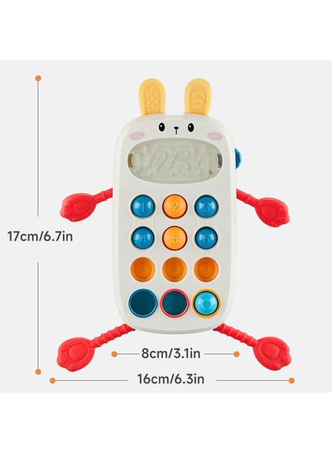 Baby Puzzle Fun Finger Scrambling Toy Pressible Bite Early Education Octopus Lala Toy-Specifications:Rabbit Lalale - Image 1